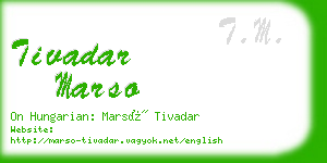 tivadar marso business card